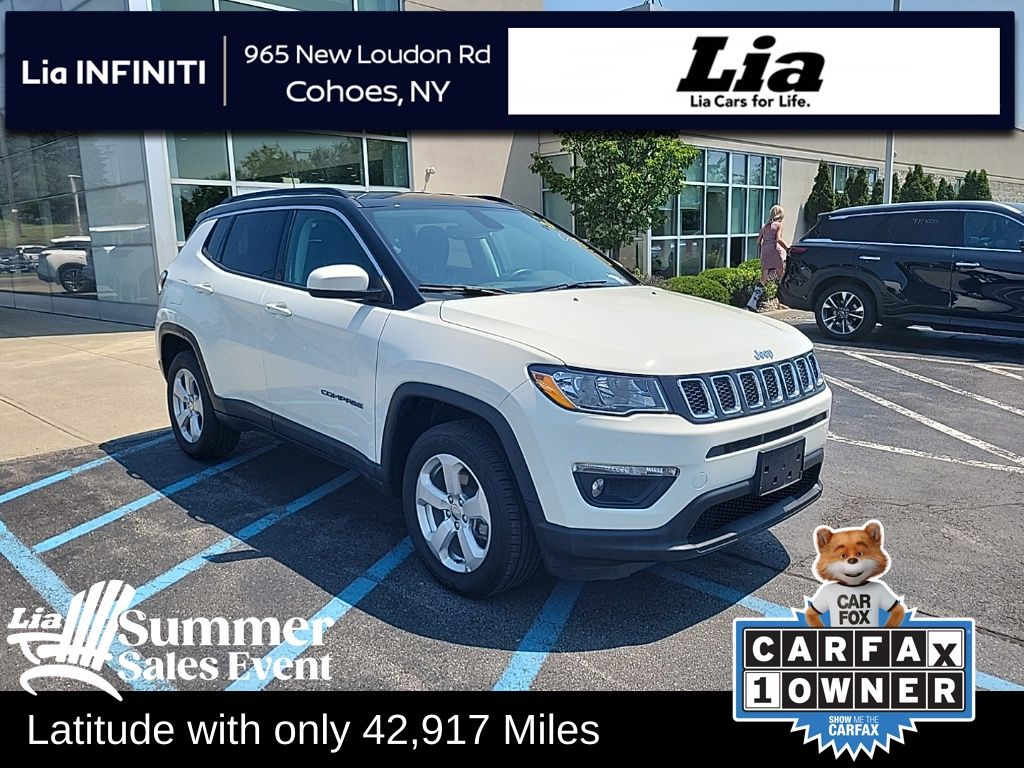 White Clearcoat 2019 Jeep Compass SUV / Crossover Four-Wheel Drive 9-Speed Automatic