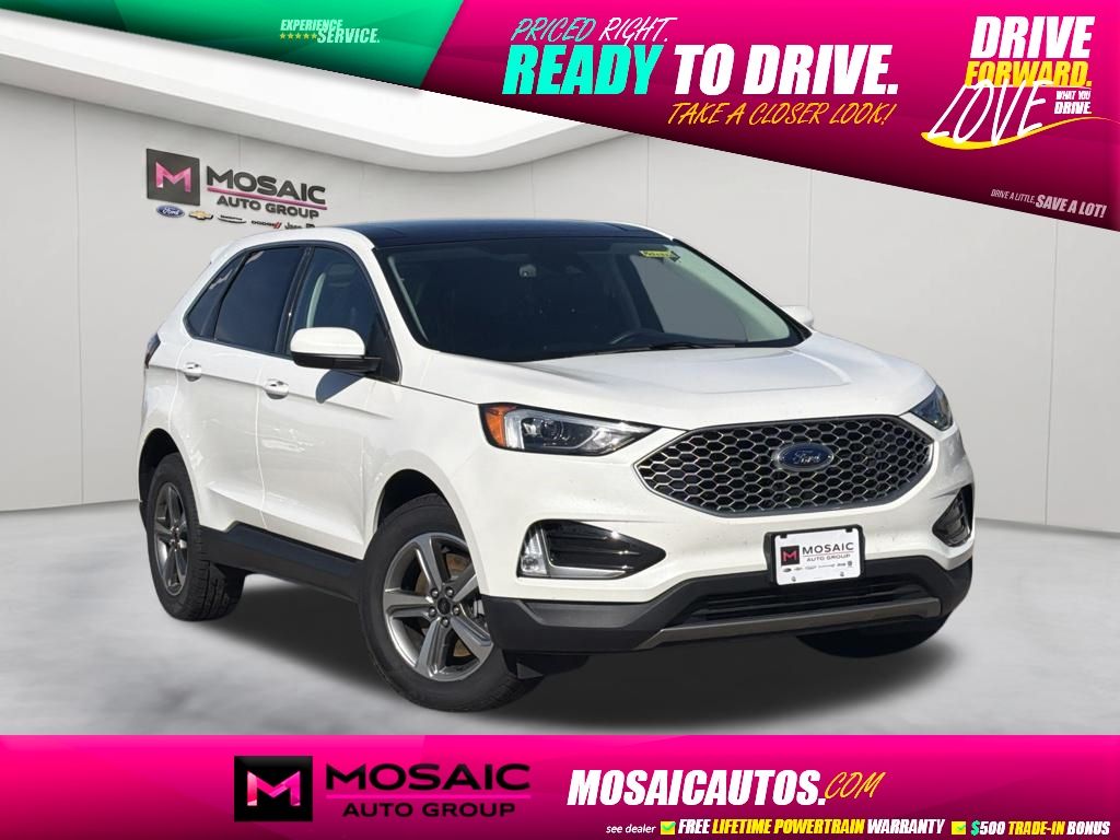 Star White Metallic Tri-Coat 2024 Ford Edge SUV / Crossover All-Wheel Drive 8-Speed Automatic