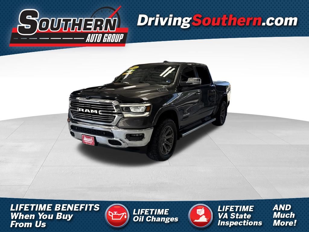 Gray (Granite Crystal Metallic Clearcoat) 2021 RAM 1500 Pickup Truck Four-Wheel Drive 8-Speed Automatic