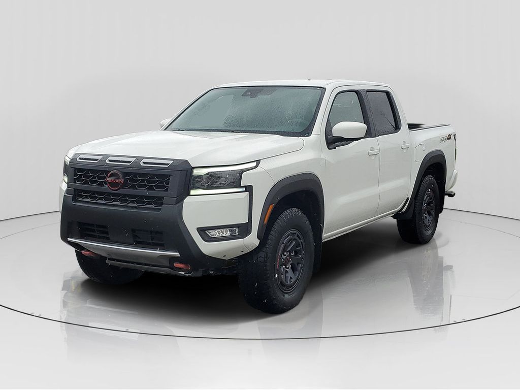 Glacier White 2026 Nissan Frontier Pickup Truck Four-Wheel Drive 9-Speed Automatic Overdrive