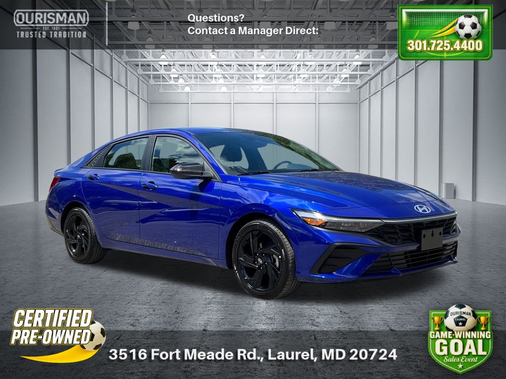 Intense Blue 2026 Hyundai Elantra Sedan Front-Wheel Drive Continuously Variable Transmission