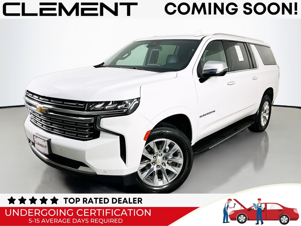 Summit White 2023 Chevrolet Suburban Premier 4WD SUV / Crossover Four-Wheel Drive
