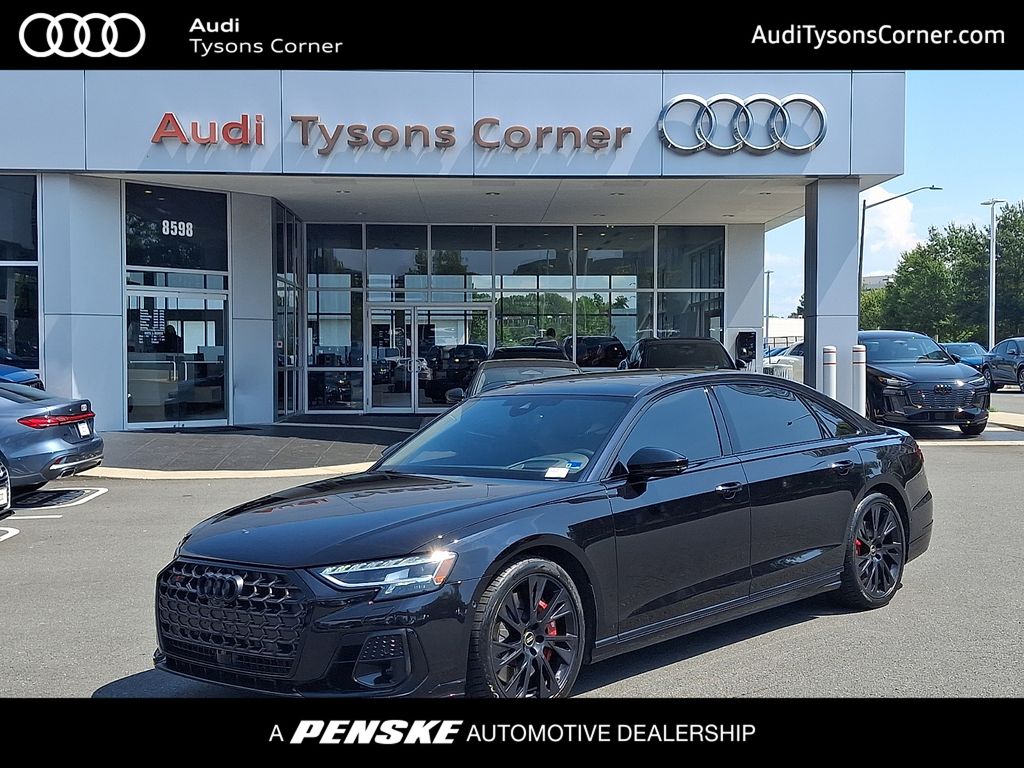 Sebring Black Crystal Effect 2025 Audi S8 Sedan All-Wheel Drive 8-Speed Automatic