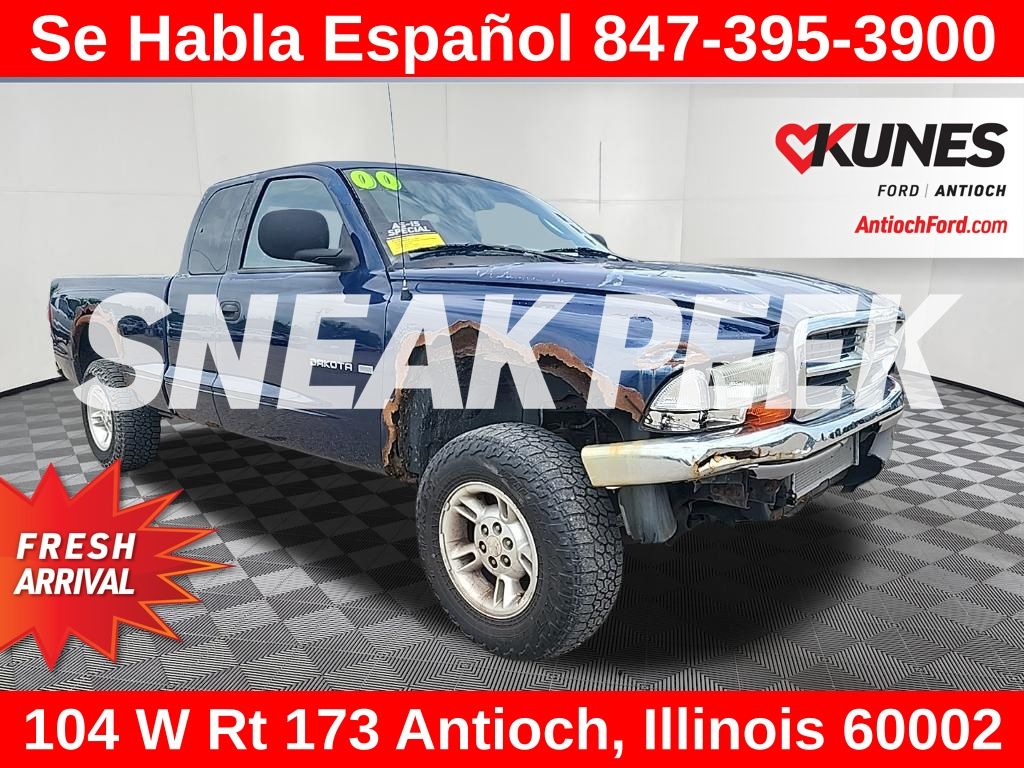 Blue 2000 Dodge Dakota Pickup Truck 4-Speed Automatic