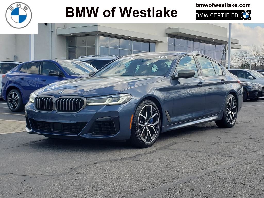 Arctic Race Blue Metallic 2023 BMW 5 Series M550i xDrive AWD Sedan All-Wheel Drive 8-Speed Automatic