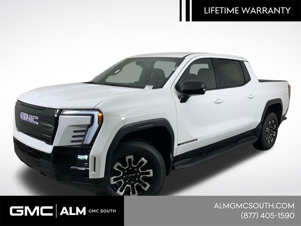 Summit White 2026 GMC Sierra EV Elevation Crew Cab (Standard Range) e4WD Pickup Truck All-Wheel Drive 1-Speed Automatic