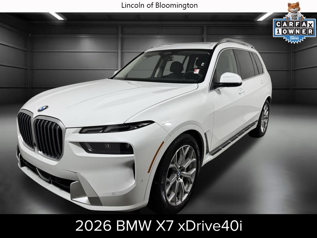 Alpine White 2026 BMW X7 xDrive40i SUV / Crossover All-Wheel Drive 8-Speed Automatic