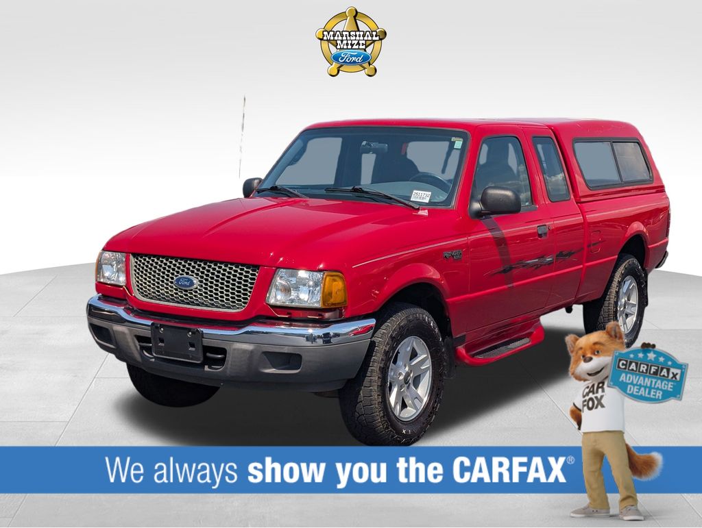 Red 2003 Ford Ranger Pickup Truck Four-Wheel Drive 5-Speed Automatic