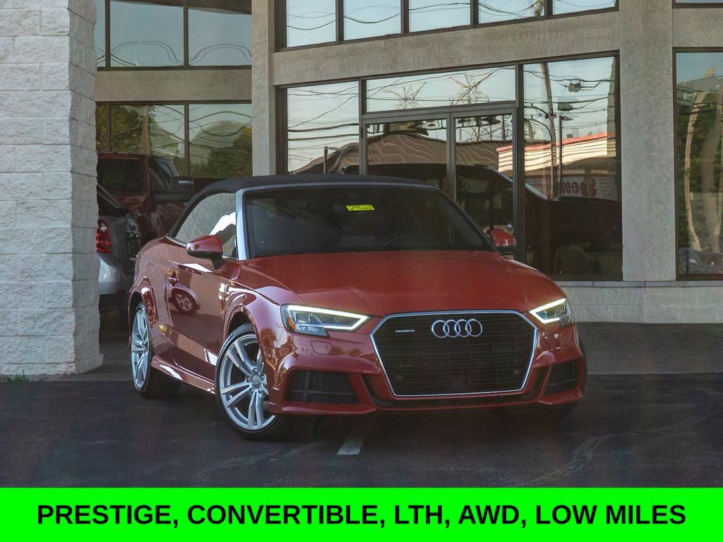 Orange (Tango Red Metallic) 2018 Audi A3 2.0T quattro Prestige Cabriolet AWD Convertible All-Wheel Drive 6-Speed Automatic