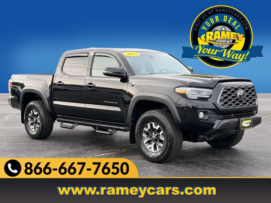 Black 2023 Toyota Tacoma TRD Off Road Double Cab 4WD Pickup Truck Four-Wheel Drive 6-Speed Automatic