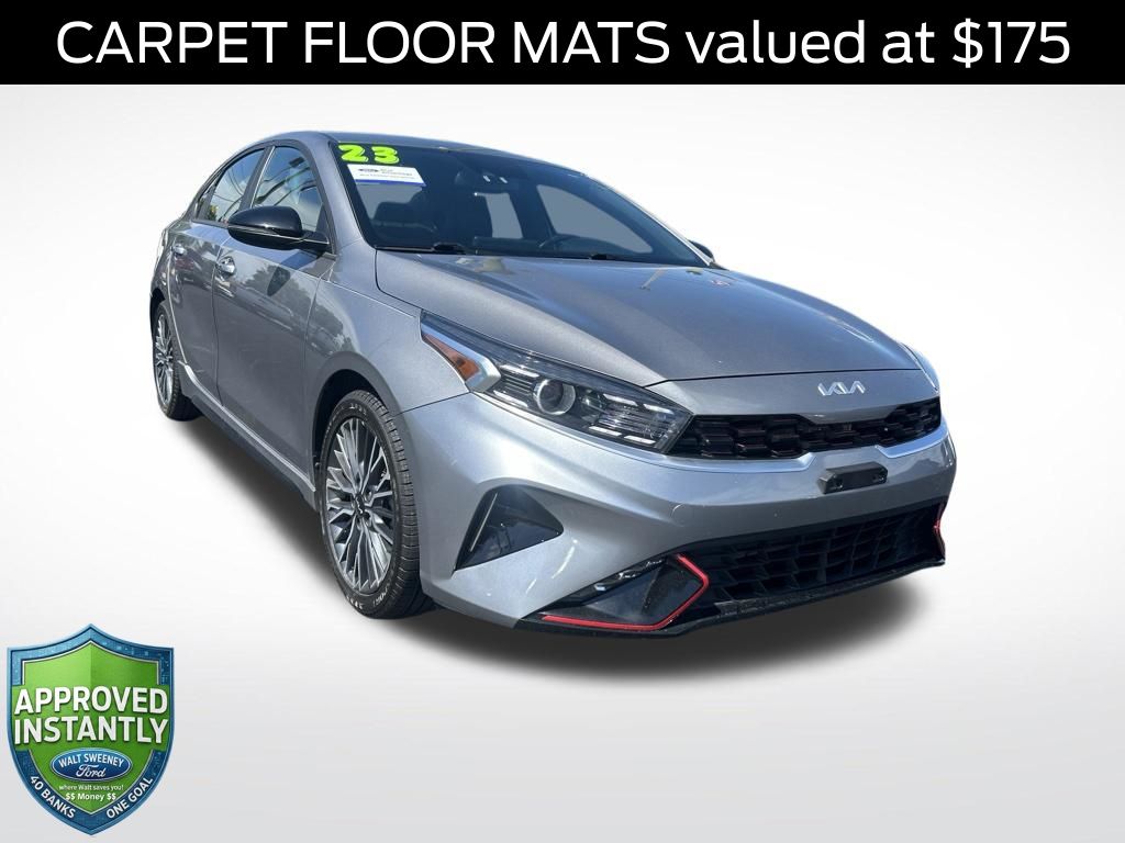 Steel Gray 2023 Kia Forte Sedan Front-Wheel Drive Continuously Variable Transmission
