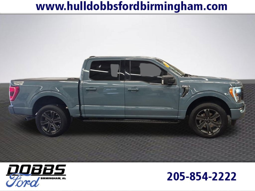 Blue 2023 Ford F-150 Pickup Truck Four-Wheel Drive Automatic