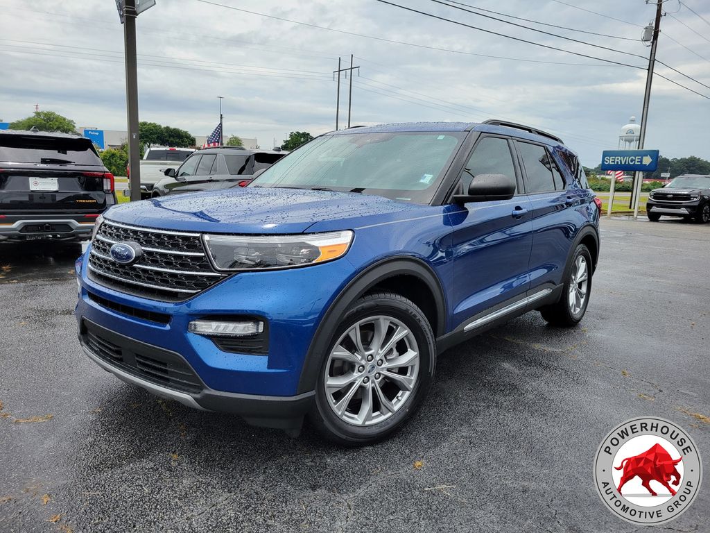 Blue Metallic 2021 Ford Explorer SUV / Crossover Rear-Wheel Drive Automatic