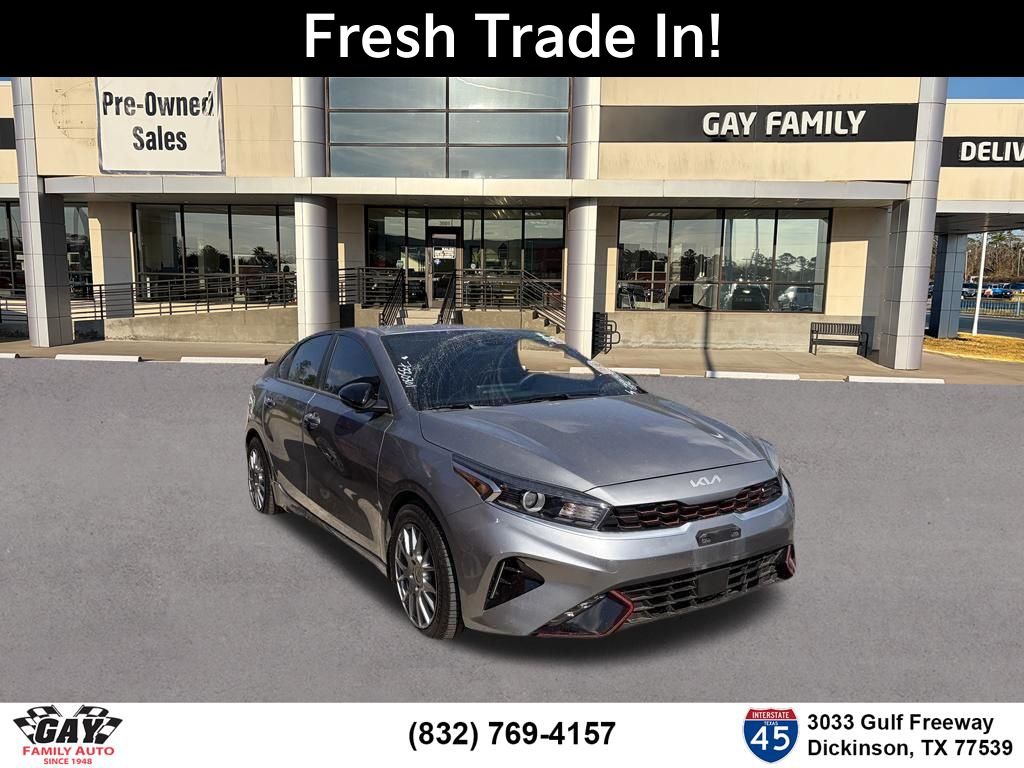 Steel Gray 2024 Kia Forte GT-Line FWD Sedan Front-Wheel Drive Continuously Variable Transmission