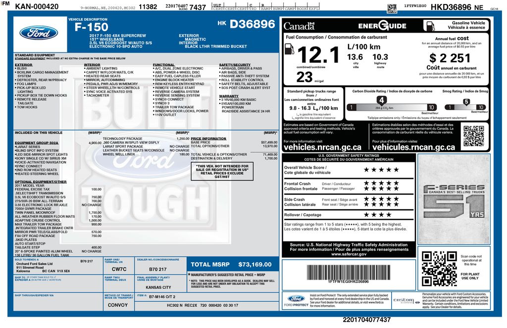 2017 Magnetic Metallic Ford F-150 Lariat 4X4 Truck
