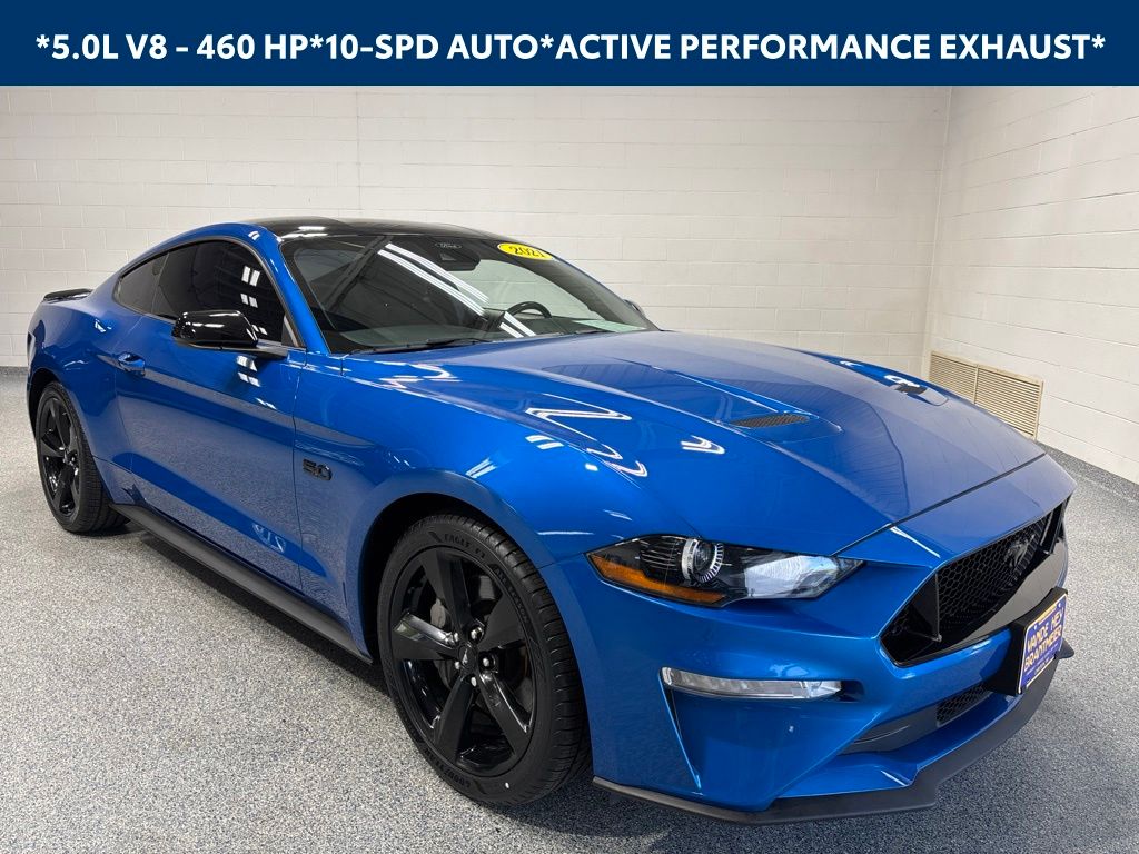 Blue Metallic 2021 Ford Mustang Coupe Rear-Wheel Drive 10-Speed Automatic