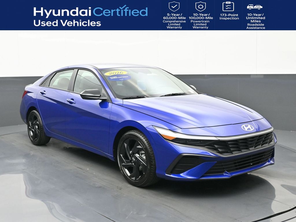 Intense Blue 2026 Hyundai Elantra Sedan Front-Wheel Drive Continuously Variable Transmission