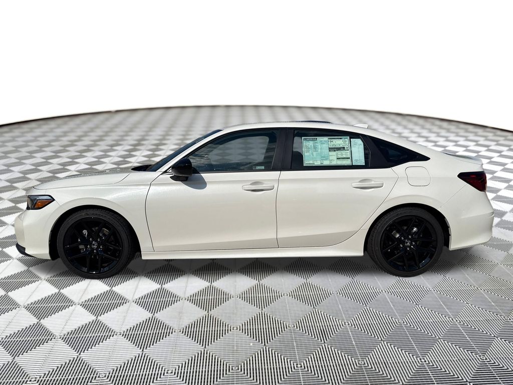 Platinum White Pearl 2026 Honda Civic Sedan Front-Wheel Drive Continuously Variable Transmission