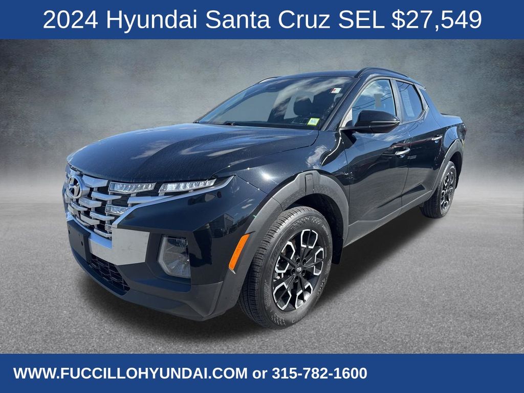 Phantom Black 2024 Hyundai Santa Cruz SEL Crew Cab AWD Pickup Truck All-Wheel Drive 8-Speed Automatic