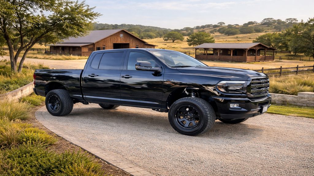 Diamond Black Crystal Pearlcoat 2025 RAM 2500 Laramie Mega Cab 4WD Pickup Truck Four-Wheel Drive 8-Speed Automatic