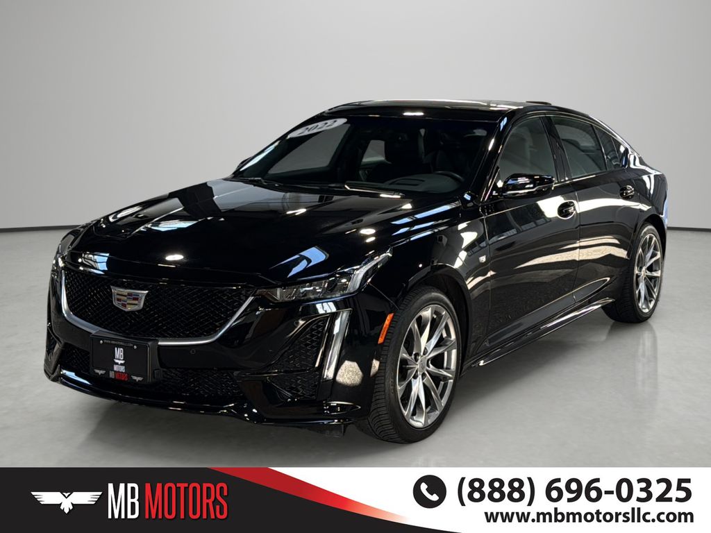 Black 2022 Cadillac CT5 Sedan All-Wheel Drive Automatic