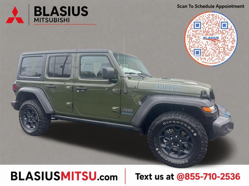 Sarge Green Clearcoat 2023 Jeep Wrangler 4xe SUV / Crossover Four-Wheel Drive 8-Speed Automatic