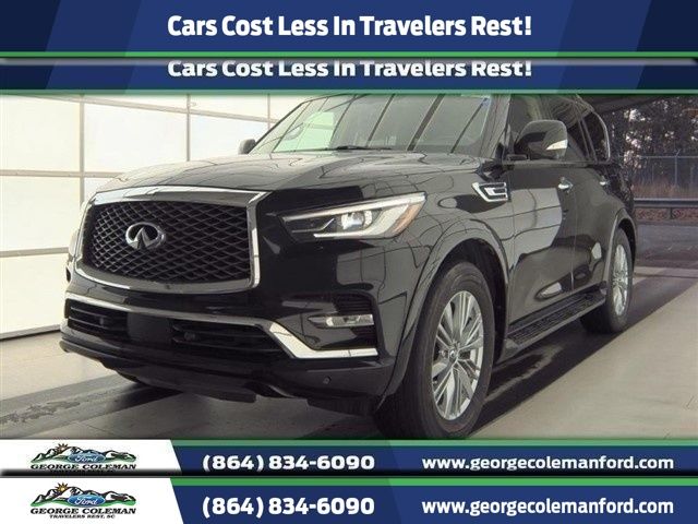 Black Obsidian 2021 INFINITI QX80 Luxe RWD SUV / Crossover Rear-Wheel Drive 7-Speed Automatic
