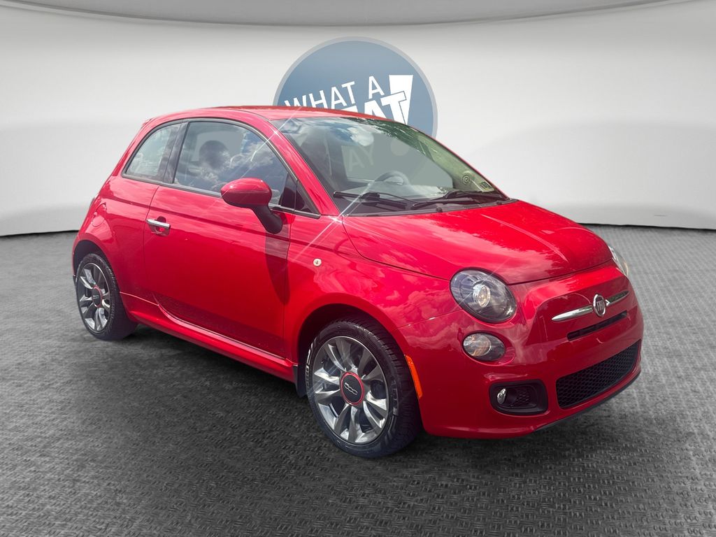 Rosso (Red) 2017 FIAT 500 Hatchback Front-Wheel Drive 6-Speed Automatic