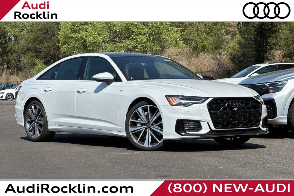 White 2025 Audi A6 Sedan All-Wheel Drive 7-Speed Automatic