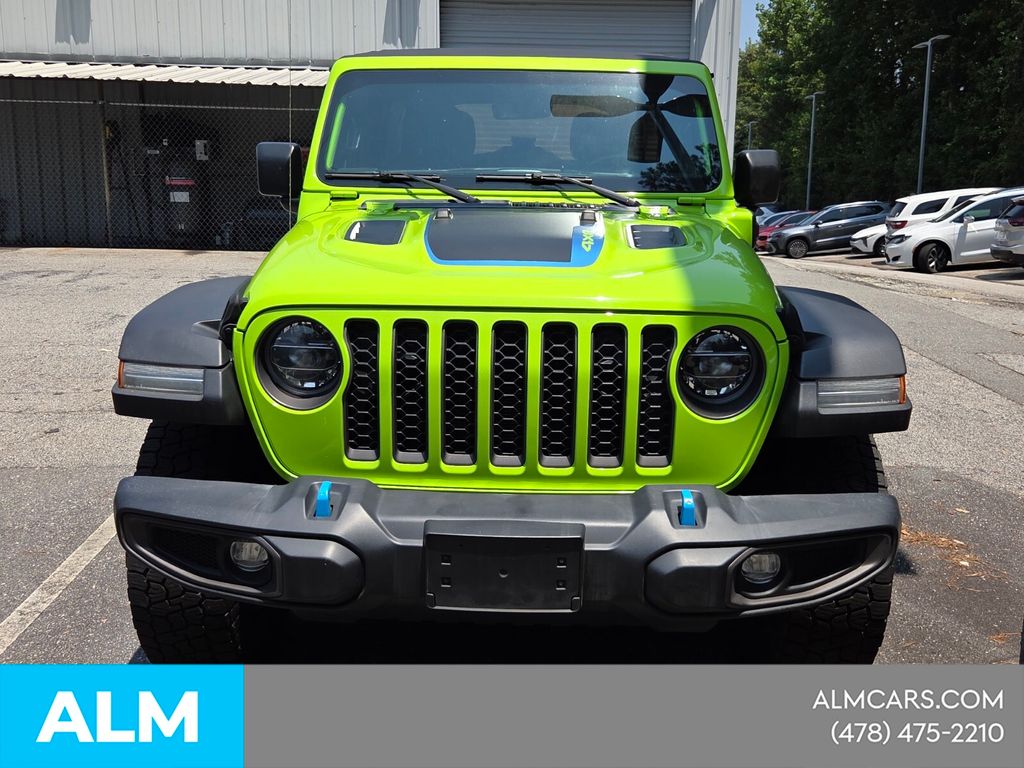 Used 2021 Green Jeep Unlimited Rubicon 4xe image 2