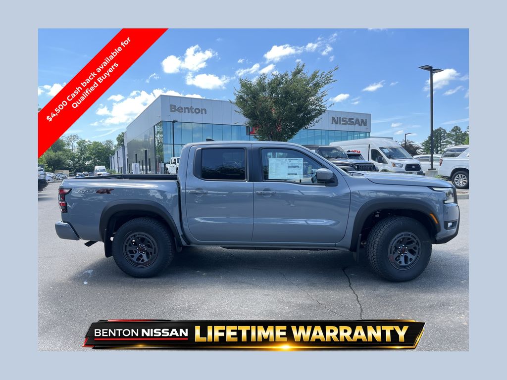 Boulder Gray Pearl 2026 Nissan Frontier Pickup Truck Four-Wheel Drive 9-Speed Automatic Overdrive