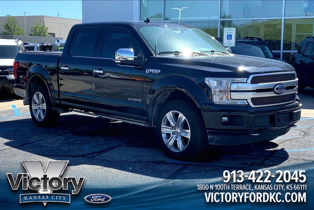 Shadow Black 2018 Ford F-150 Platinum SuperCrew 4WD Pickup Truck Four-Wheel Drive Automatic