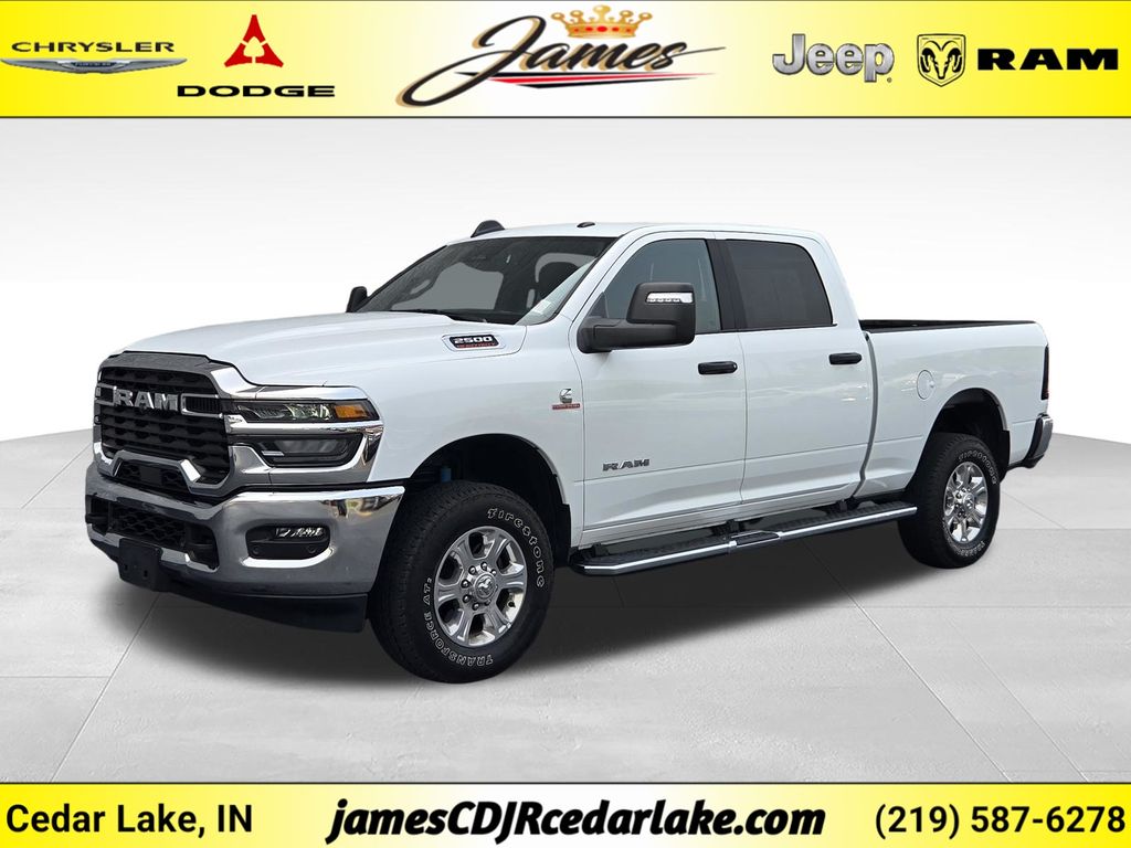 Bright White Clearcoat 2025 RAM 2500 Pickup Truck Four-Wheel Drive 8-Speed Automatic