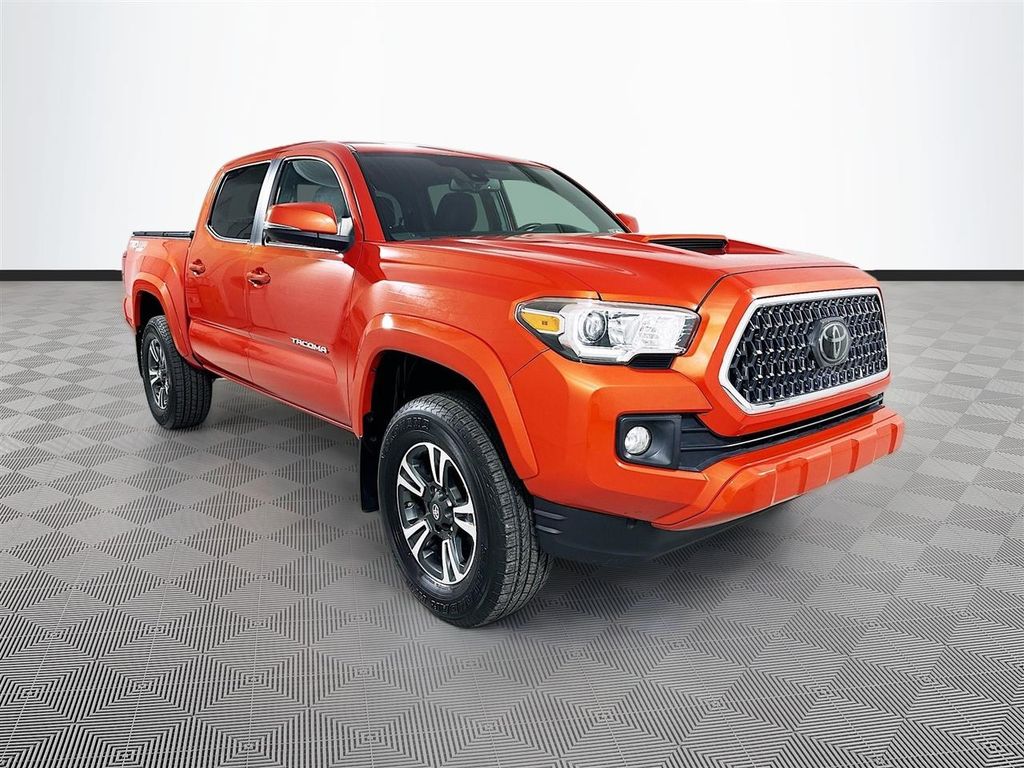 Inferno Red 2018 Toyota Tacoma TRD Sport Double Cab 4WD Pickup Truck Four-Wheel Drive 6-Speed Automatic
