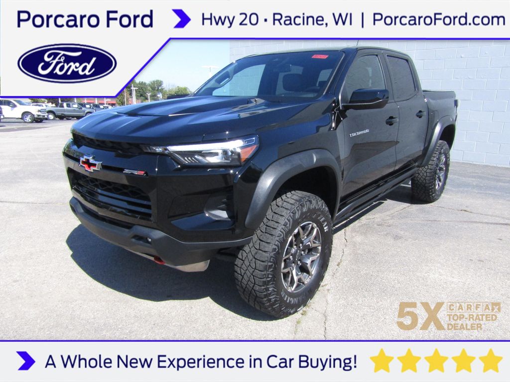 Black 2023 Chevrolet Colorado ZR2 Crew Cab 4WD Pickup Truck Four-Wheel Drive 8-Speed Automatic