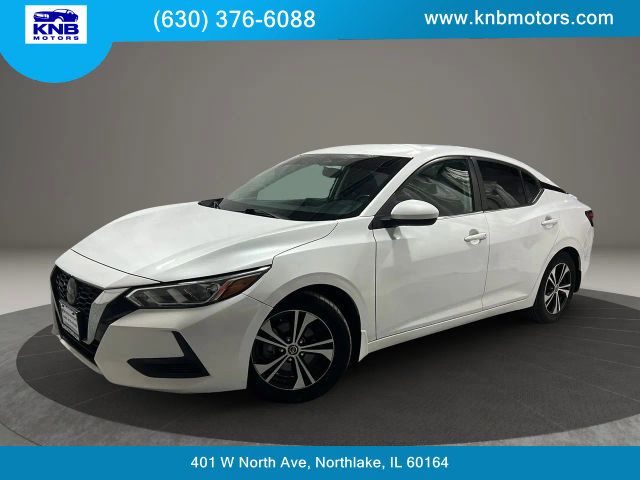 Aspen White Tricoat 2021 Nissan Sentra SV FWD Sedan Front-Wheel Drive Continuously Variable Transmission