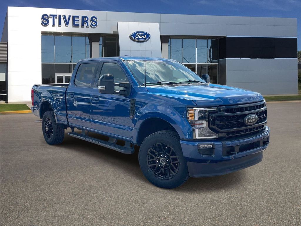 Blue Metallic 2022 Ford F-250 Super Duty Pickup Truck Four-Wheel Drive Automatic