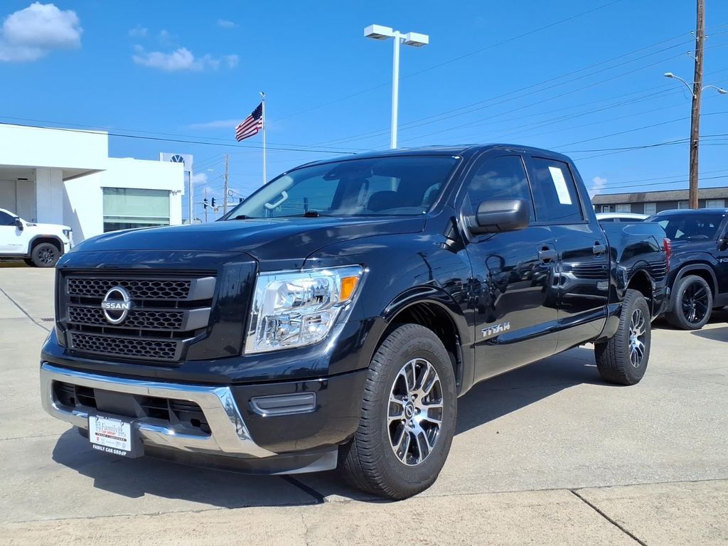 Super Black 2023 Nissan Titan Pickup Truck 4X2 9-Speed Automatic