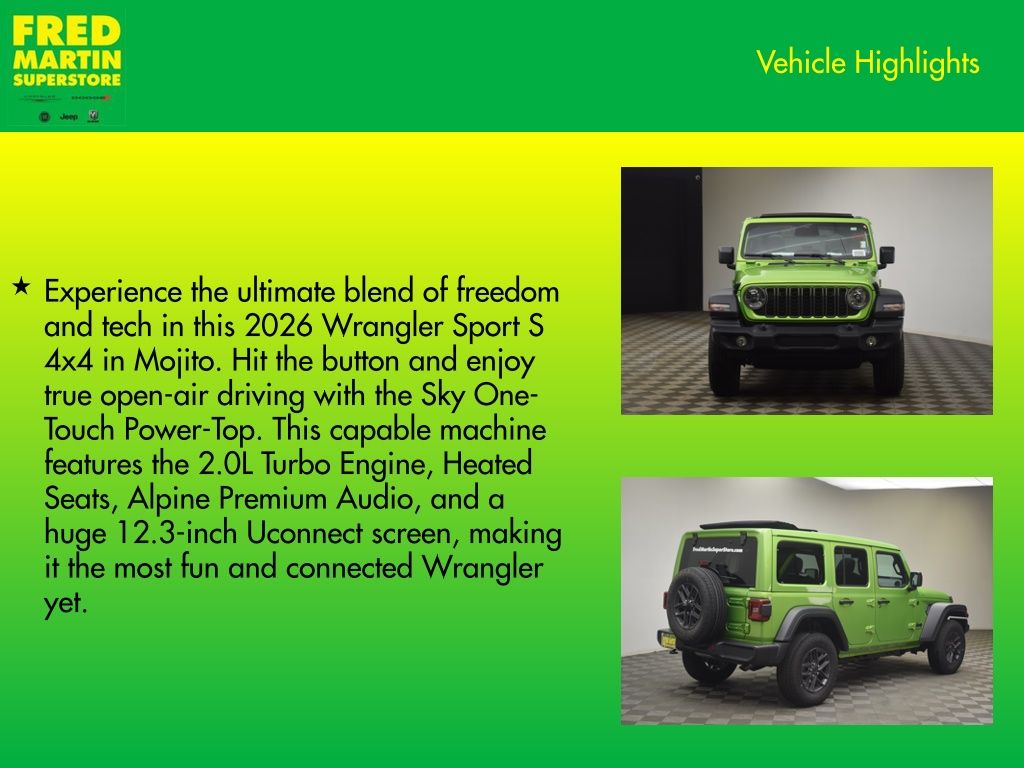 new 2026 Jeep Wrangler car, priced at $49,561