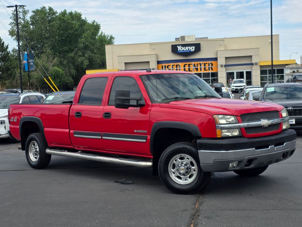 Victory Red 2004 Chevrolet Silverado 2500HD Pickup Truck Four-Wheel Drive 4-Speed Automatic Overdrive