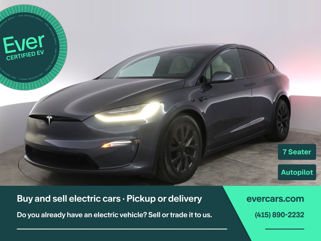 Gray 2023 Tesla Model X Sedan All-Wheel Drive 1-Speed Automatic