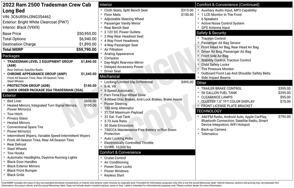Used Car 2022 Ram 2500  Tradesman For Sale Under $40,000 In Austin, Texas