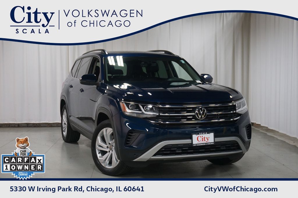 Tourmaline Blue Metallic 2022 Volkswagen Atlas V6 SE 4Motion with Technology SUV / Crossover All-Wheel Drive 8-Speed Automatic