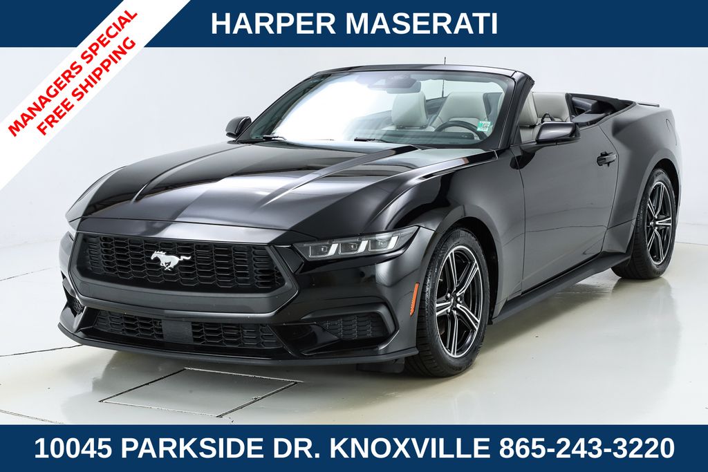 Shadow Black 2024 Ford Mustang Convertible Rear-Wheel Drive Automatic