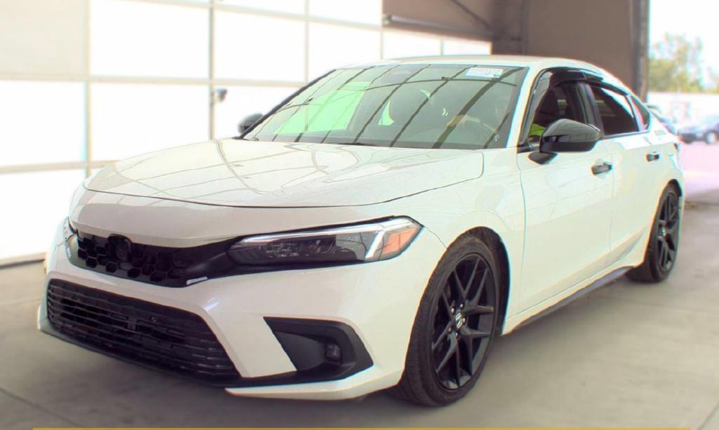 White 2023 Honda Civic Hatchback Hatchback Front-Wheel Drive Continuously Variable Transmission