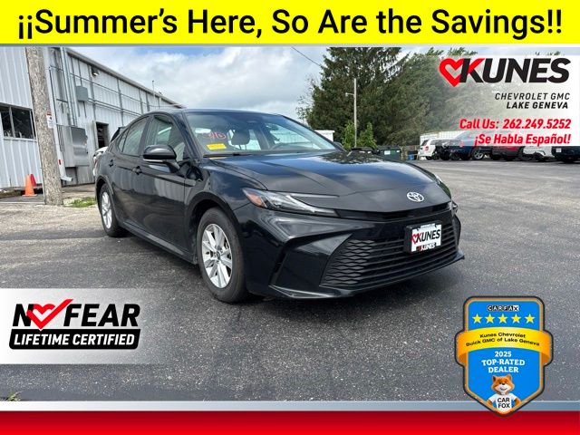 Midnight Black Metallic 2025 Toyota Camry Sedan Front-Wheel Drive Continuously Variable Transmission
