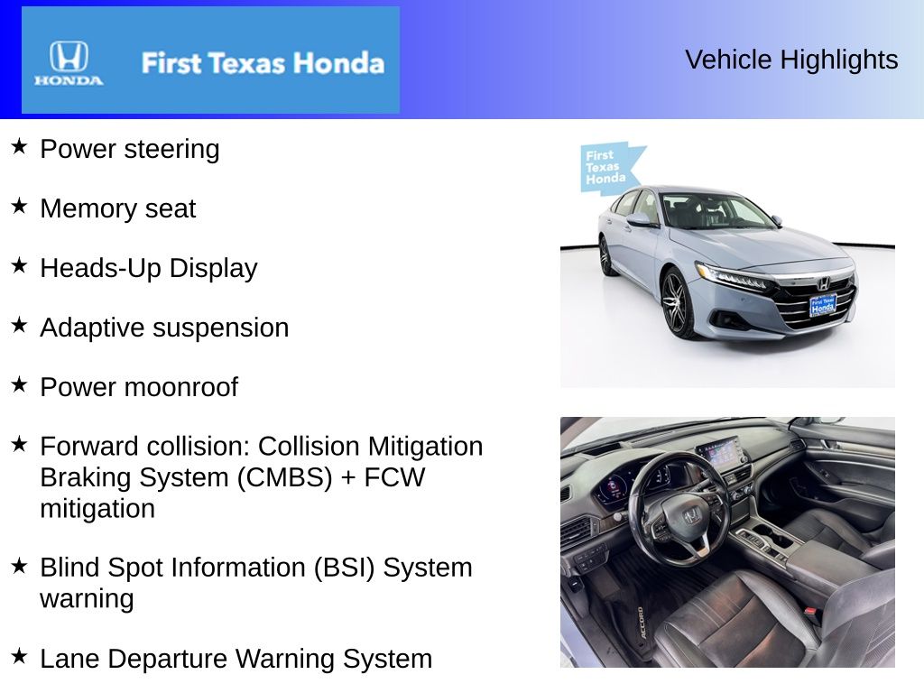 Used Car 2022 Honda Accord  Touring 2.0t For Sale Under $30,000 In Austin, Texas