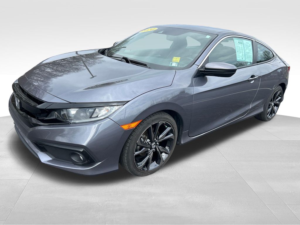 Gray 2020 Honda Civic Sport Coupe FWD Coupe Front-Wheel Drive 6-Speed Manual