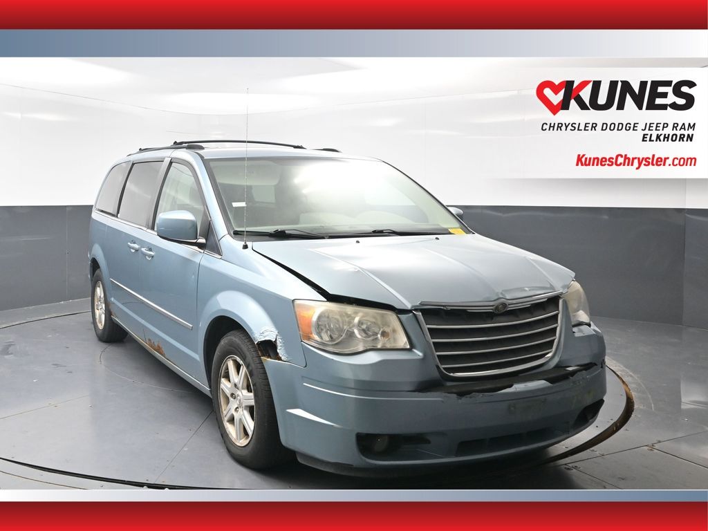 Clearwater Blue Pearlcoat/Black Cloth Top 2009 Chrysler Town & Country Minivan Front-Wheel Drive 6-Speed Automatic