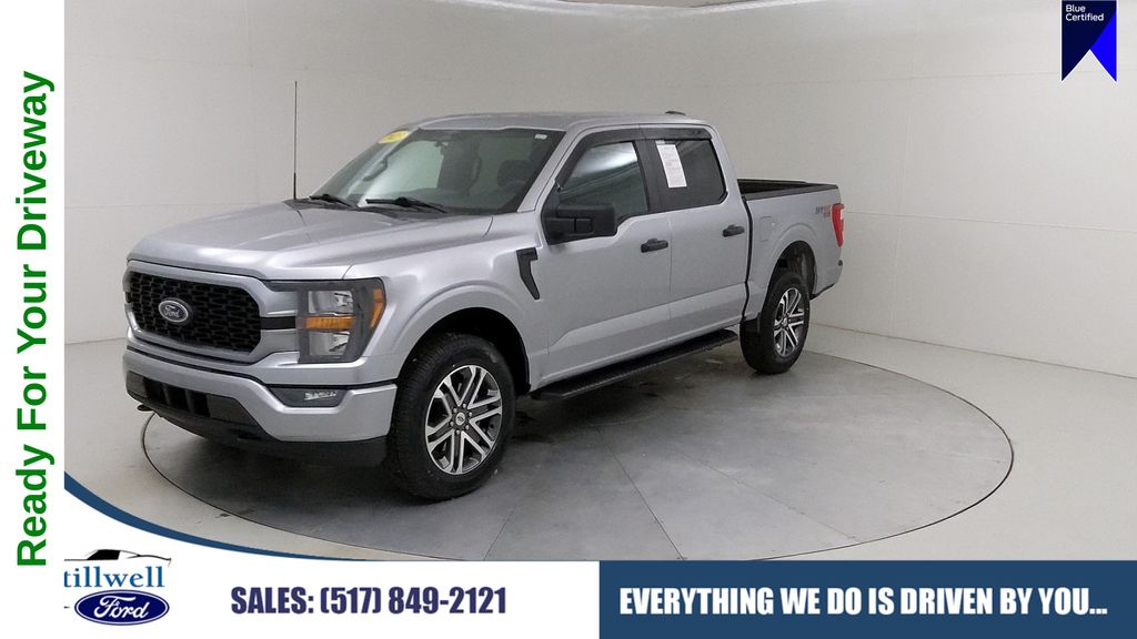 Iconic Silver Metallic 2023 Ford F-150 Pickup Truck Four-Wheel Drive Automatic